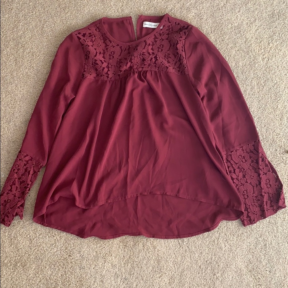 Burgundy Formal Blouse